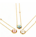 Fleur Médaillon Necklace | Gold Clover Necklace | Maison Laurelle